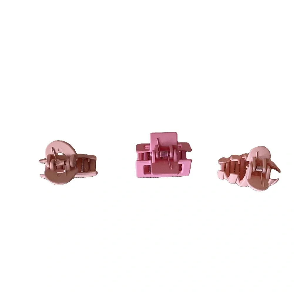 Cute Mini Pink Hair Claws For Girls Perfect For Half Ponytail Accessories